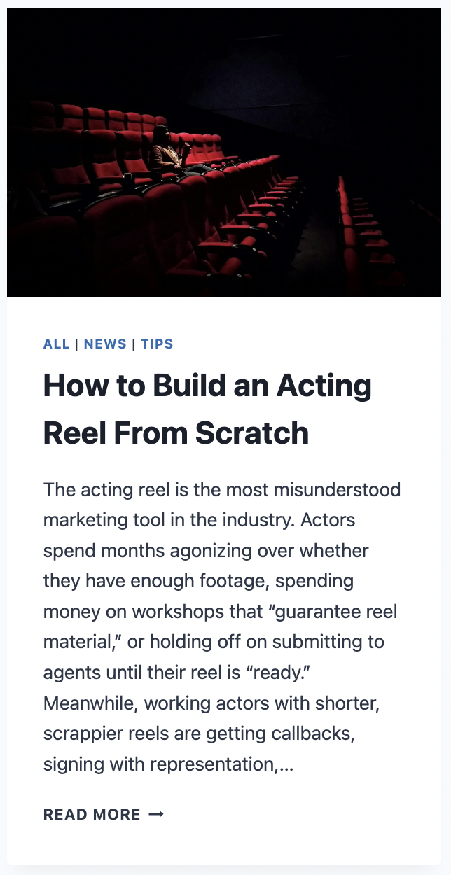 The Bookable actor -- articles news