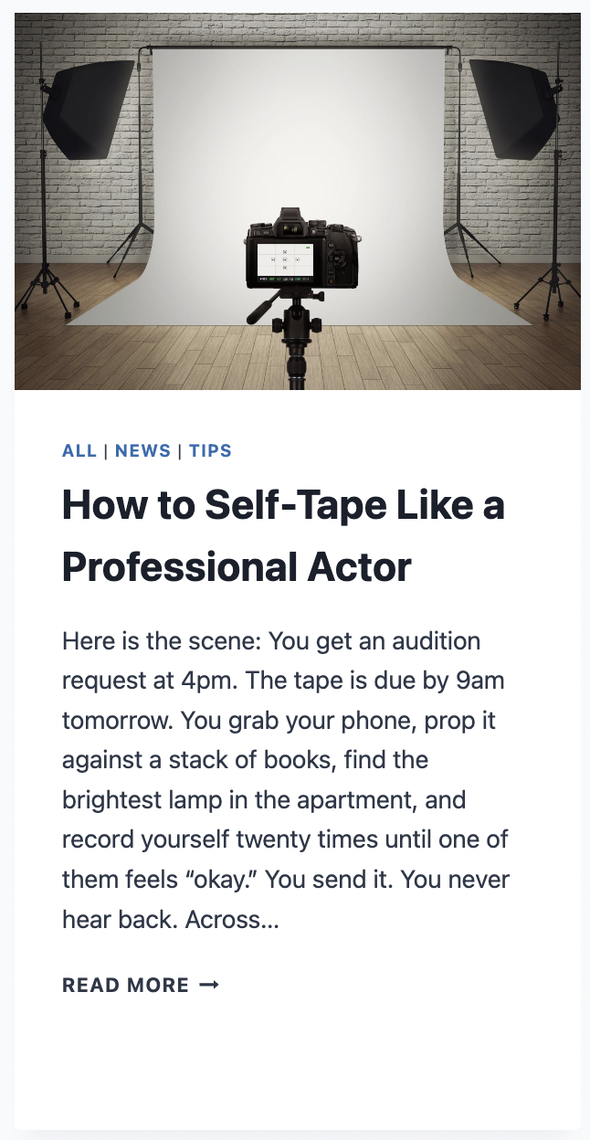 the Bookable Actor